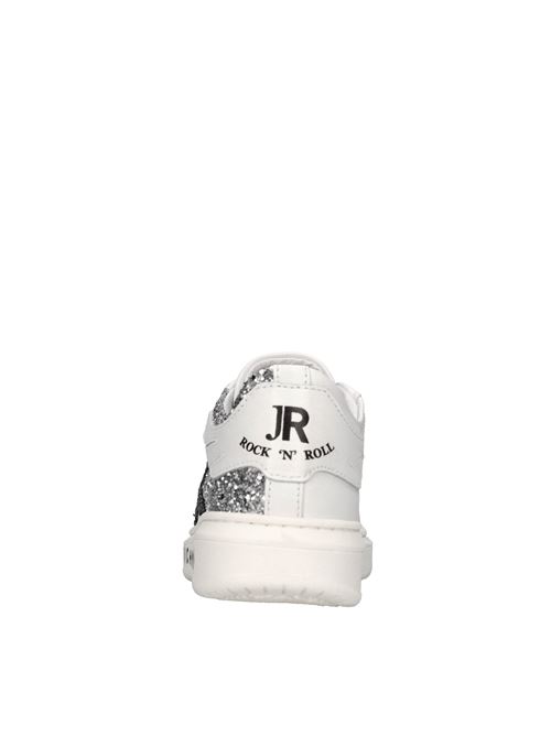 Sneakers in pelle e glitter JOHN RICHMOND | 22807 BBIANCO-ARGENTO